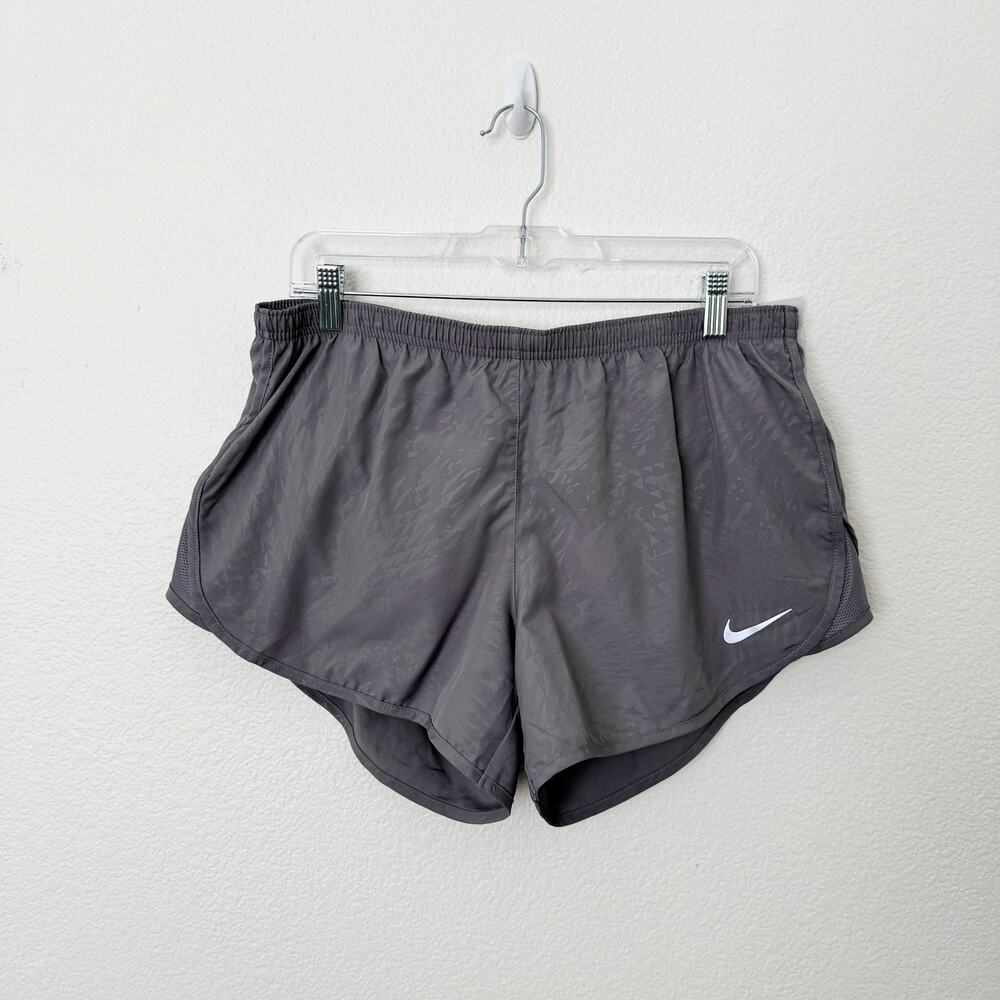 [Nike] Gray Pull-On Dri-Fit Built-in-Brief Tempo Running Shorts NWT Size Large L